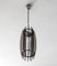 Glass Pendant Light in Chrome and Smoked Glass in the style of Fontana Arte, Italy, 1970s 7