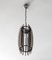 Glass Pendant Light in Chrome and Smoked Glass in the style of Fontana Arte, Italy, 1970s, Image 7