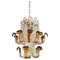 Lámpara colgante de vidrio ámbar con pétalos atribuidos a Toni Zuccheri para Mazzega, Italia, años 60, Imagen 1