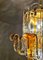 Lámpara colgante de vidrio ámbar con pétalos atribuidos a Toni Zuccheri para Mazzega, Italia, años 60, Imagen 5
