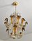Lámpara colgante de vidrio ámbar con pétalos atribuidos a Toni Zuccheri para Mazzega, Italia, años 60, Imagen 11