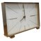 Horloge de Table Hollywood Regency en Laiton attribuée à Kienzle, Allemagne, 1960 1