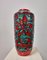 West German Pottery Floor Vase in Red and Green attributed to Scheurich, Germany, 1960s, Image 6