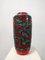 West German Pottery Floor Vase in Red and Green attributed to Scheurich, Germany, 1960s 4