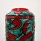 West German Pottery Floor Vase in Red and Green attributed to Scheurich, Germany, 1960s 2