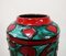 Vase en Poterie Rouge et Vert, Allemagne de l'Ouest attribué à Scheurich, Allemagne, 1960 7