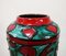 West German Pottery Floor Vase in Red and Green attributed to Scheurich, Germany, 1960s 7