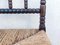 Silla esquinera Bobbin Rush francesa antigua de roble tallado, Francia, años 10, Imagen 6
