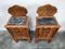 Small Art Deco Nightstands in Walnut Burl and Marble, Italy, 1920s, Set of 2 5