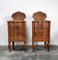 Small Art Deco Nightstands in Walnut Burl and Marble, Italy, 1920s, Set of 2, Image 7