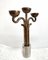 Brutalist Candleholder in Brass and Nickel, Italy, 1970s 4