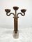 Brutalist Candleholder in Brass and Nickel, Italy, 1970s 3