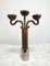 Brutalist Candleholder in Brass and Nickel, Italy, 1970s, Image 3