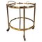 Hollywood Regency 2-Tier Bronze and Smoked Glass Bar Trolley, France, 1950s, Image 1