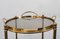 Hollywood Regency 2-Tier Bronze and Smoked Glass Bar Trolley, France, 1950s 13