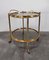 Hollywood Regency 2-Tier Bronze and Smoked Glass Bar Trolley, France, 1950s 9