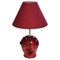 Red Murano Glass Abstract Face Table Lamp, Celebration of Picasso, Italy, 1980s 2