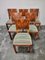 Art Deco Dining Chairs in Walnut Roots Veneer, Austria, 1940s, Set of 6 2