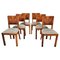 Art Deco Dining Chairs in Walnut Roots Veneer, Austria, 1940s, Set of 6 1