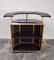 Hollywood Regency Dry Bar with Stools and Mirrored Shelf, Italy, 1980s, Set of 4 9