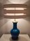 Blaue Mid-Century Tischlampe aus Keramik von Warren Kessler New York, USA, 1950er 11