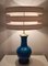 Mid-Century Blue Ceramic Table Lamp attributed to Warren Kessler New York, Usa, 1950s 11