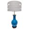 Lampe de Bureau Mid-Century en Céramique Bleue attribuée à Warren Kessler New York, États-Unis, 1950s 1