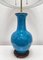 Lámpara de mesa Mid-Century de cerámica azul atribuida a Warren Kessler Nueva York, Estados Unidos, años 50, Imagen 5