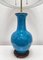 Mid-Century Blue Ceramic Table Lamp attributed to Warren Kessler New York, Usa, 1950s 5