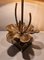 Lámpara de mesa Nenuphar Lilly de bronce y latón atribuida a Maison Charles, Francia, años 60, Imagen 5