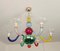 Multicolor Murano Glass Chandelier in style of Gio Ponti for Venini, Italy, 1970s, Image 5