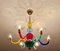 Multicolor Murano Glass Chandelier in style of Gio Ponti for Venini, Italy, 1970s 2
