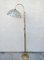 Mid-Century Modern Brass Floor Lamp with Capiz Shell Shade, 1970s, Image 7