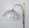 Moderne Mid-Century Stehlampe aus Messing mit Capiz Muschelschirm, 1970er 4