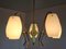 Mid-Century Opaline Glass and Brass Chandelier from Stilux Milano, 1950s 7