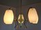Mid-Century Opaline Glass and Brass Chandelier from Stilux Milano, 1950s, Image 7