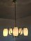 Mid-Century Opaline Glass and Brass Chandelier from Stilux Milano, 1950s, Image 5