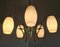 Mid-Century Opaline Glass and Brass Chandelier from Stilux Milano, 1950s 3