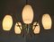 Mid-Century Opaline Glass and Brass Chandelier from Stilux Milano, 1950s, Image 3