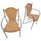 American Wrought Iron and Brass Chair, 1950s 1