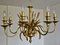 Hollywood Regency Golden Chandelier, 1970s, Image 6