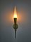 Mid-Century Modern Brass and Opaline Glass Sconce by Limburg, 1960s, Image 3