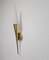 Mid-Century Modern Brass and Opaline Glass Sconce by Limburg, 1960s, Image 6
