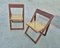 Vintage Folding Chairs with Cane Seats, 1980s, Set of 6 3