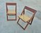 Vintage Folding Chairs with Cane Seats, 1980s, Set of 6, Image 3