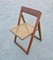 Vintage Folding Chairs with Cane Seats, 1980s, Set of 6, Image 11