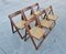 Vintage Folding Chairs with Cane Seats, 1980s, Set of 6 6