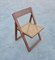 Vintage Folding Chairs with Cane Seats, 1980s, Set of 6, Image 4