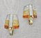 Brutalist Sconces in Hammered Glass from Longobard, 1970s, Set of 2 9