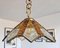 Brutalist Pendant Done in Hammered Glass and Gilt Iron from Longobard, 1970s 5